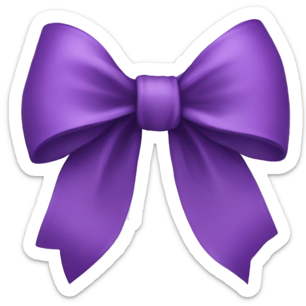 Purple bow sticker