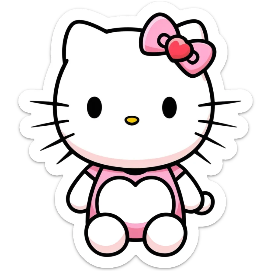 hello kitty heart eyes sticker
