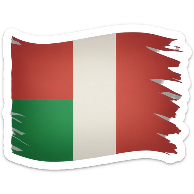 The Hungarian flag but upside down. Make it in the tyle of instagram flag emojis sticker
