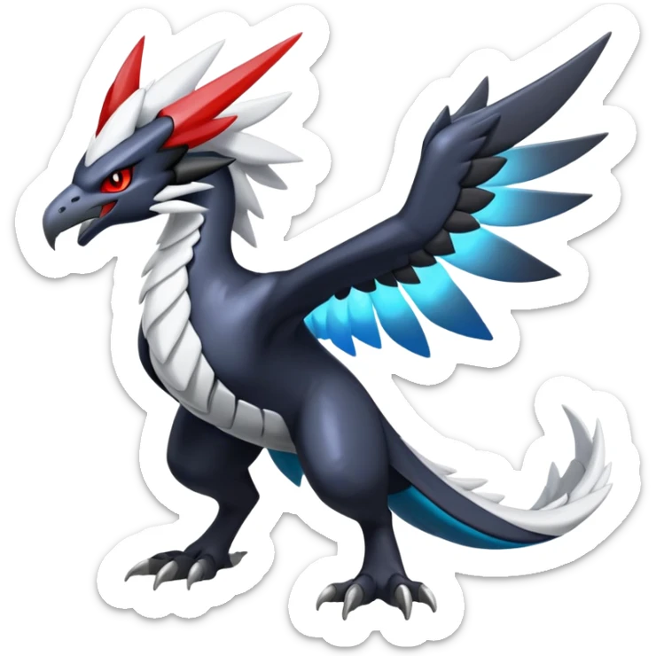 Shiny Dark Nargacuga-Zekrom-Reshiram-Silvally-Noivern-Hybrid (Full body) sticker