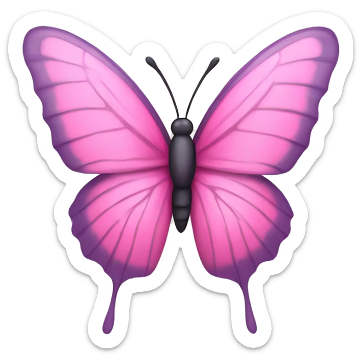 pink butterfly sticker