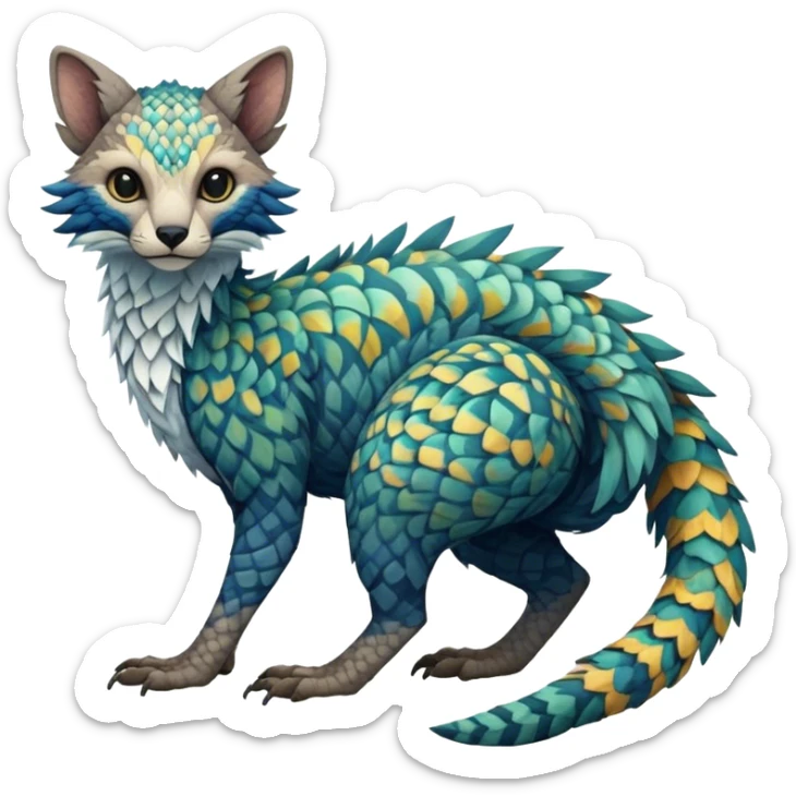 Modern Realistic Rare Fantasy Vernid-Trico-species by LiLaiRa full body sticker