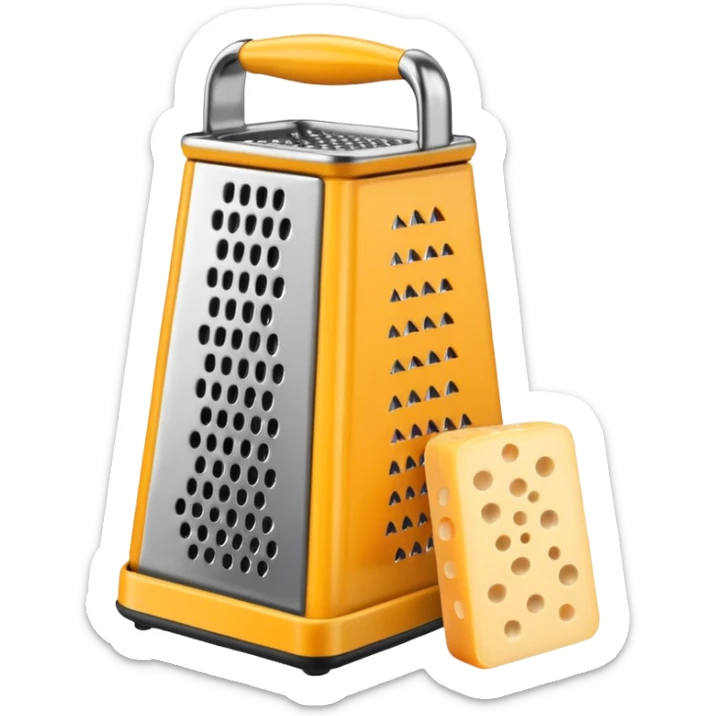 Cheese grater sticker