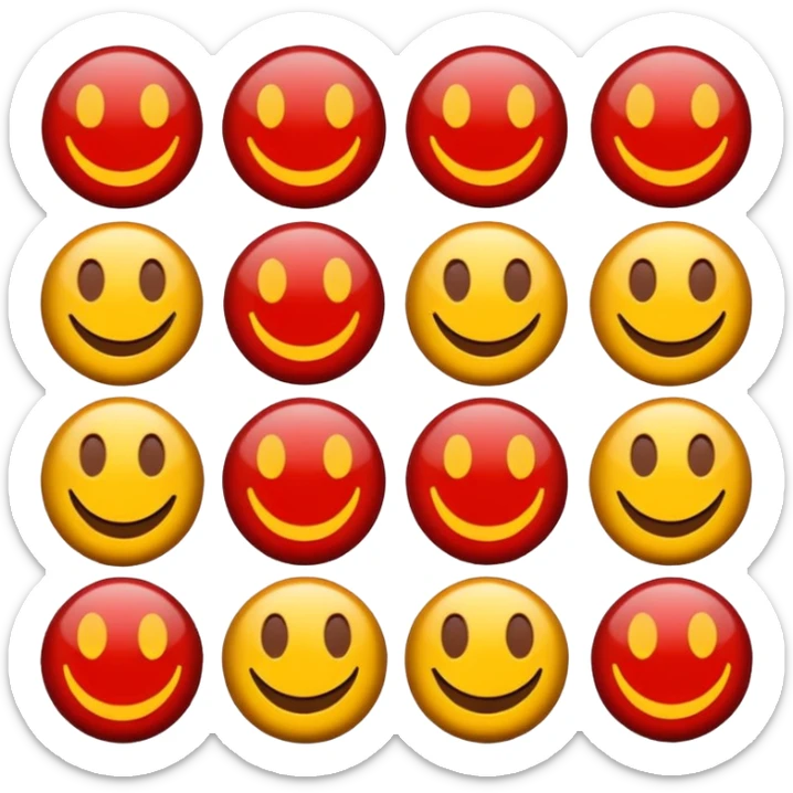Galatasaray themed emoji with red and yellow colors, football and GS letters sticker