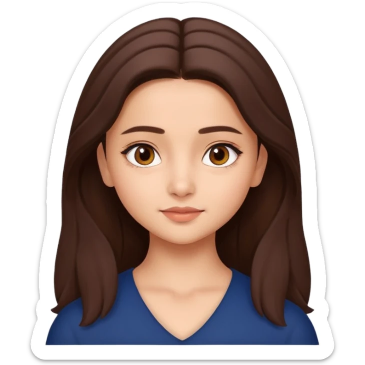 A pretty bratz genmoji of a girl looking like Alia Bhatt (bollywood actress) sticker