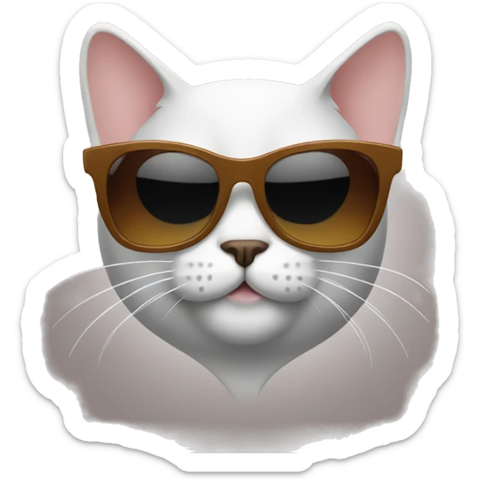 Cat with sunglasses sticker