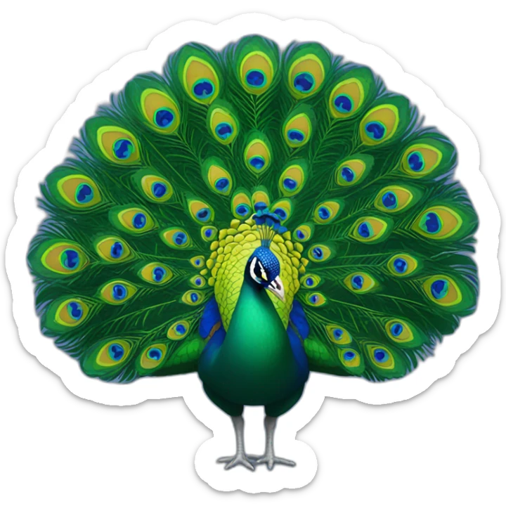 Peacock sticker