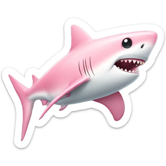 light pink shark  sticker