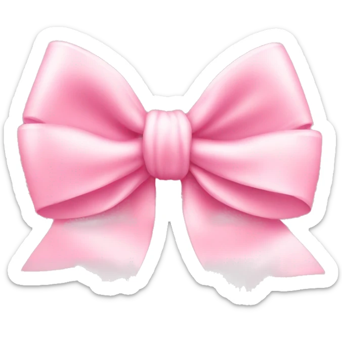 light pink bow on light pink bow sticker