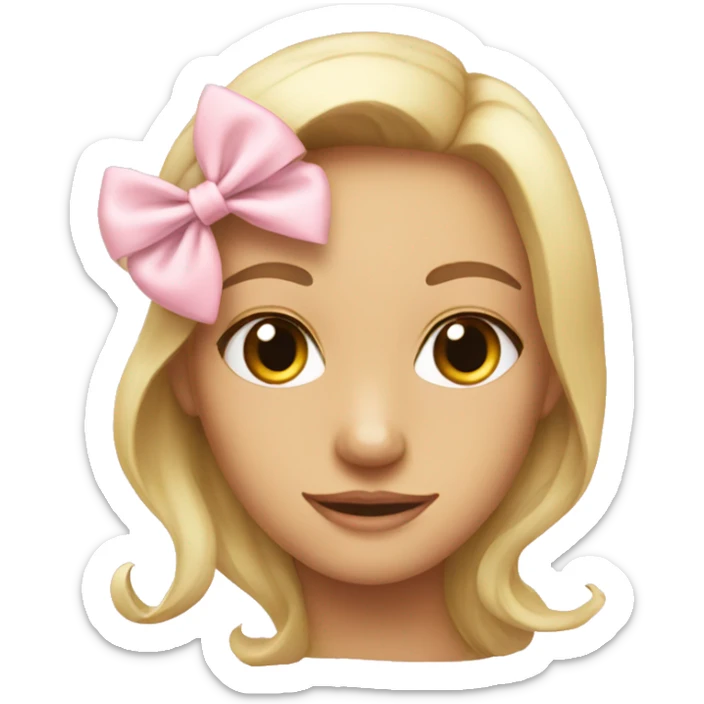 Light pink bows sticker