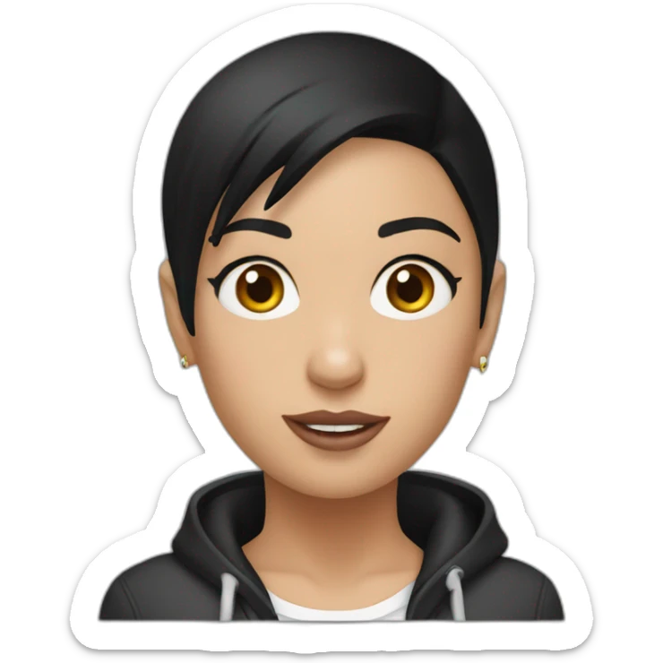 Eminem-with-the-black-short-hair-beauty-earring-girl sticker