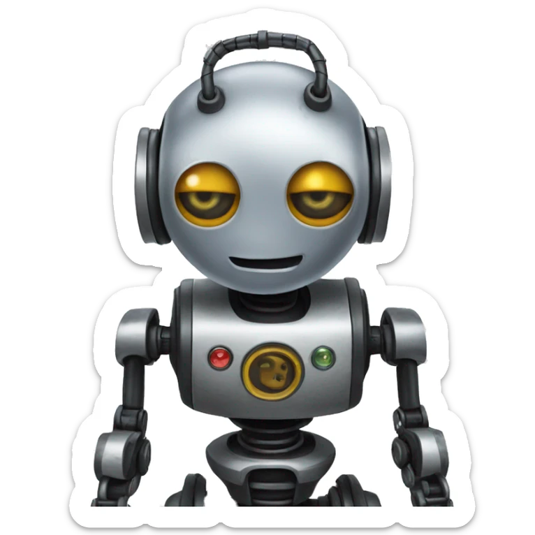 Emoji of a robot seen in the I-Robots movie sticker