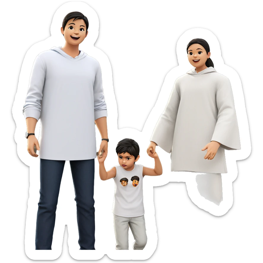 friends enjoying a sunny day sticker