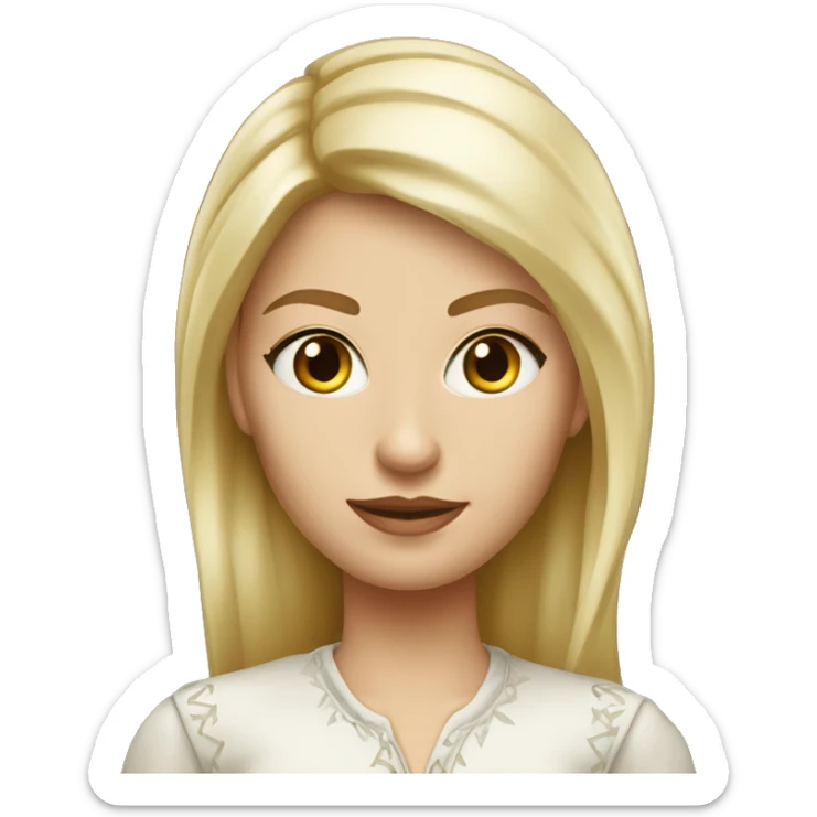 female slavic blonde white skinny legend full length  sticker