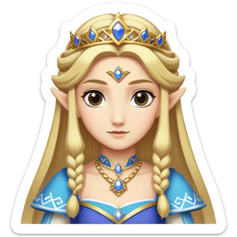 Princess Zelda with blonde hair and royal dress sticker