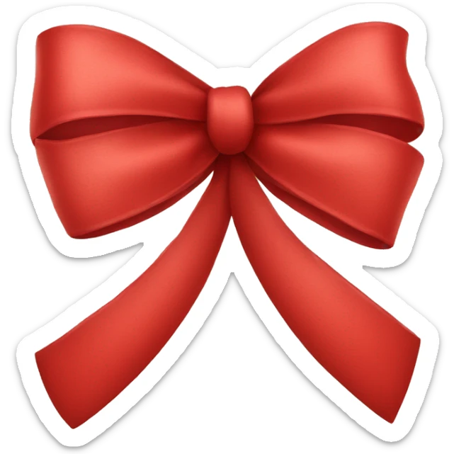 Red bow sticker