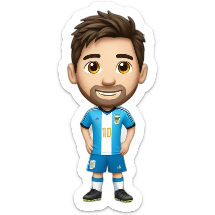 Messi with the tshirt of the national team of soccer of Guatemala  sticker