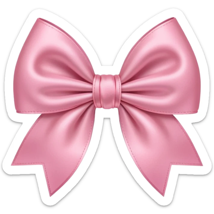pink coquette bow with a heart in the middle, delicate and feminine, soft pink tones, elegant details sticker