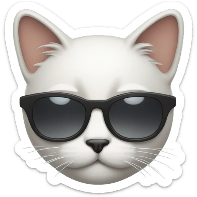 Cat with sunglasses sticker