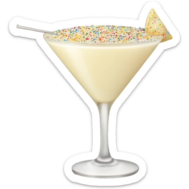 Cream colored martini with sprinkles  sticker