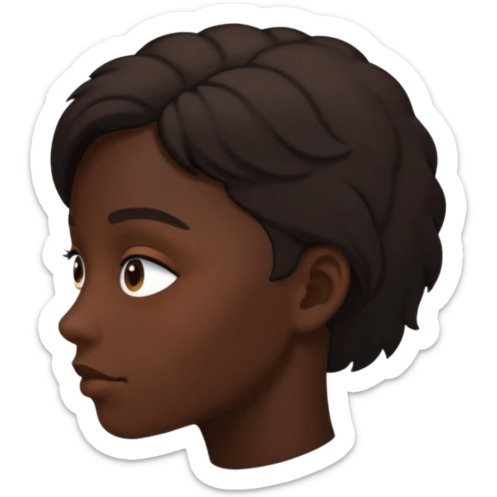 See only the shape, so no eyes, no lips, no hair. See only the silhouette. sticker