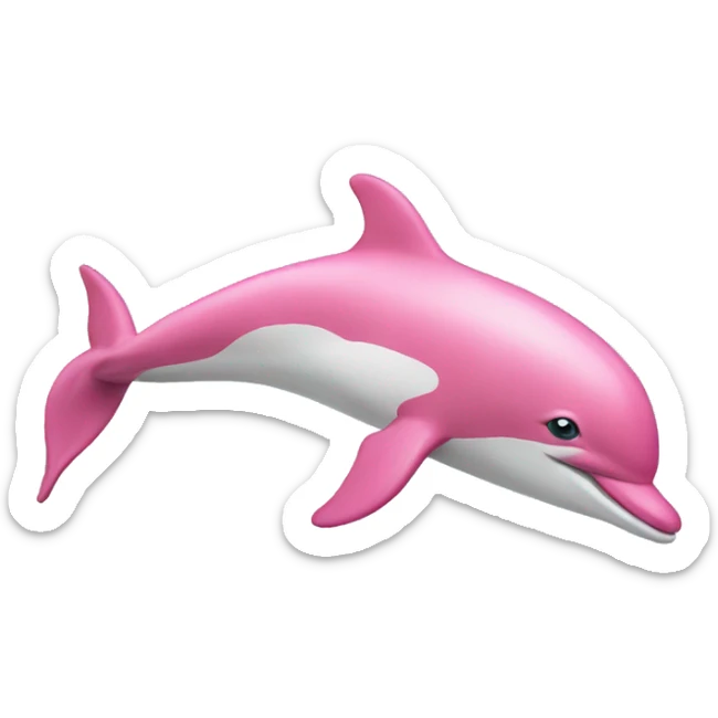 pink dolphin sticker