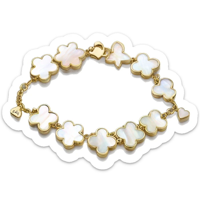 Van Cleef Vintage Alhambra bracelet in Mother of pearl sticker