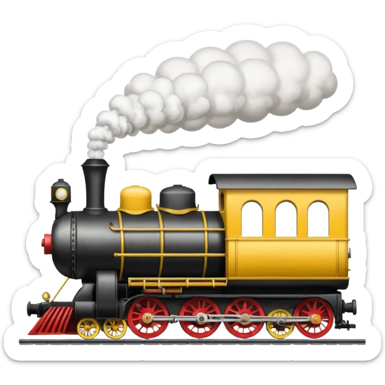Give me a 0-5-0 locomotive and put an ostrich body and head on the steam engine of the train and put a toilet on top second train car  sticker