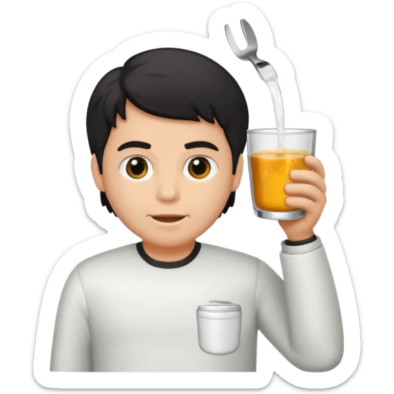 menino de tom de pele médio claro de cabelo preto pelado sentado no vaso sanitário  sticker