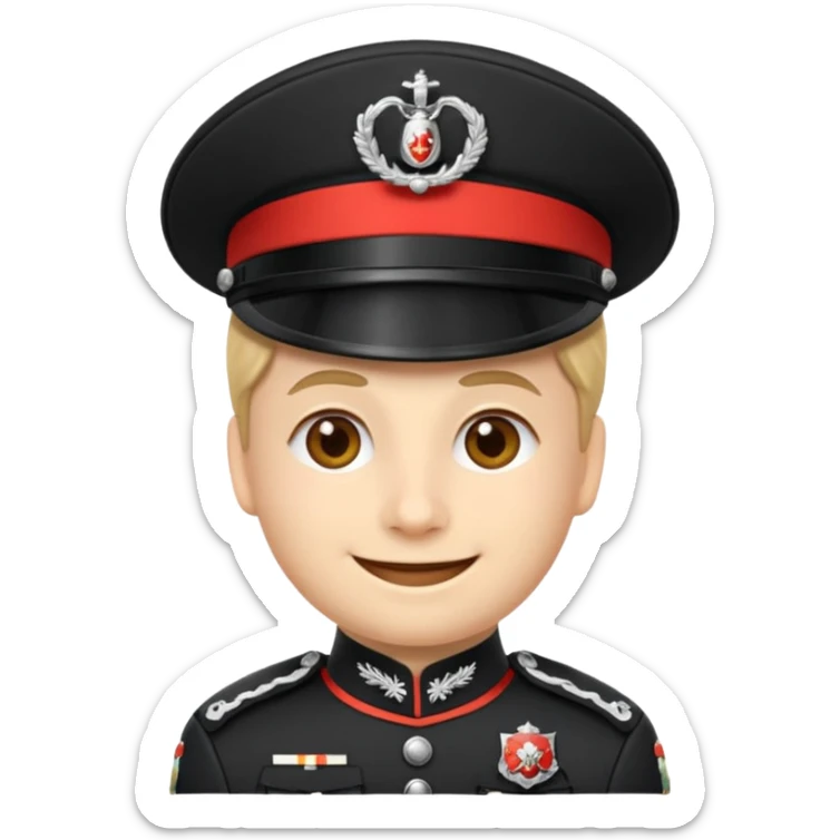 Un emoji di un carabiniere con il grado da carabiniere sticker