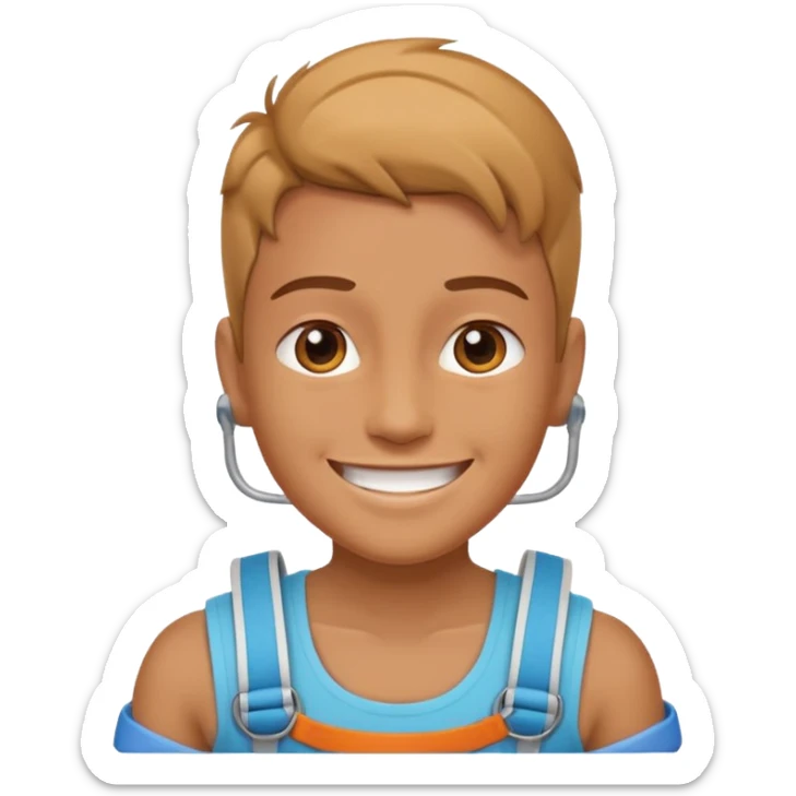 Ich fühle mich fröhlich, weil ich taglich positive Lust habe. Außerdem habe ich gestren Unfall gemacht. Uhhh aber … ich bin stark 💪🏼🦿🦾 sticker