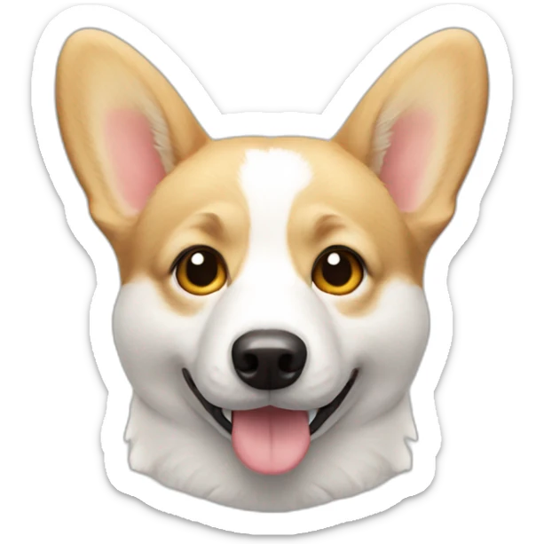 White corgi sticker