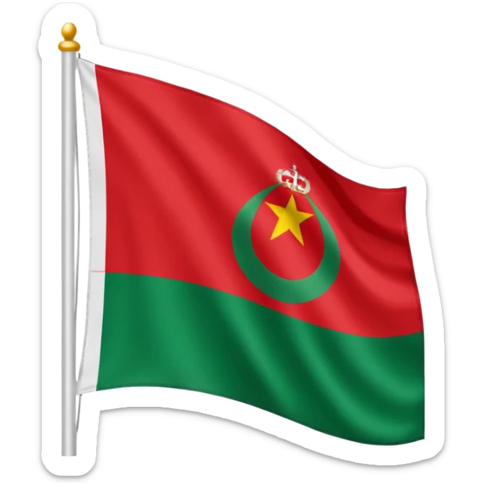 Un emoji de la bandera de la comunidad autónoma de Andalucia del este estilo 🇪🇸 sticker