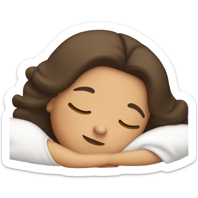 Brunette girl sleeping sticker