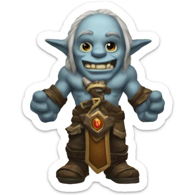 drawf from world of warcraft with the logo Frankz and make sure the size is 1MB sticker