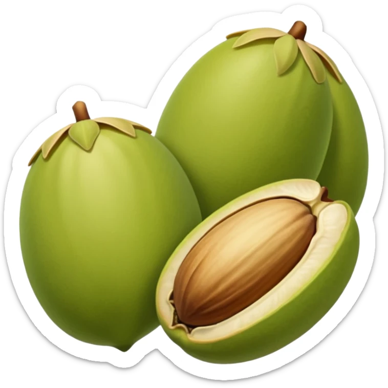 Pistachio emoji tan sticker