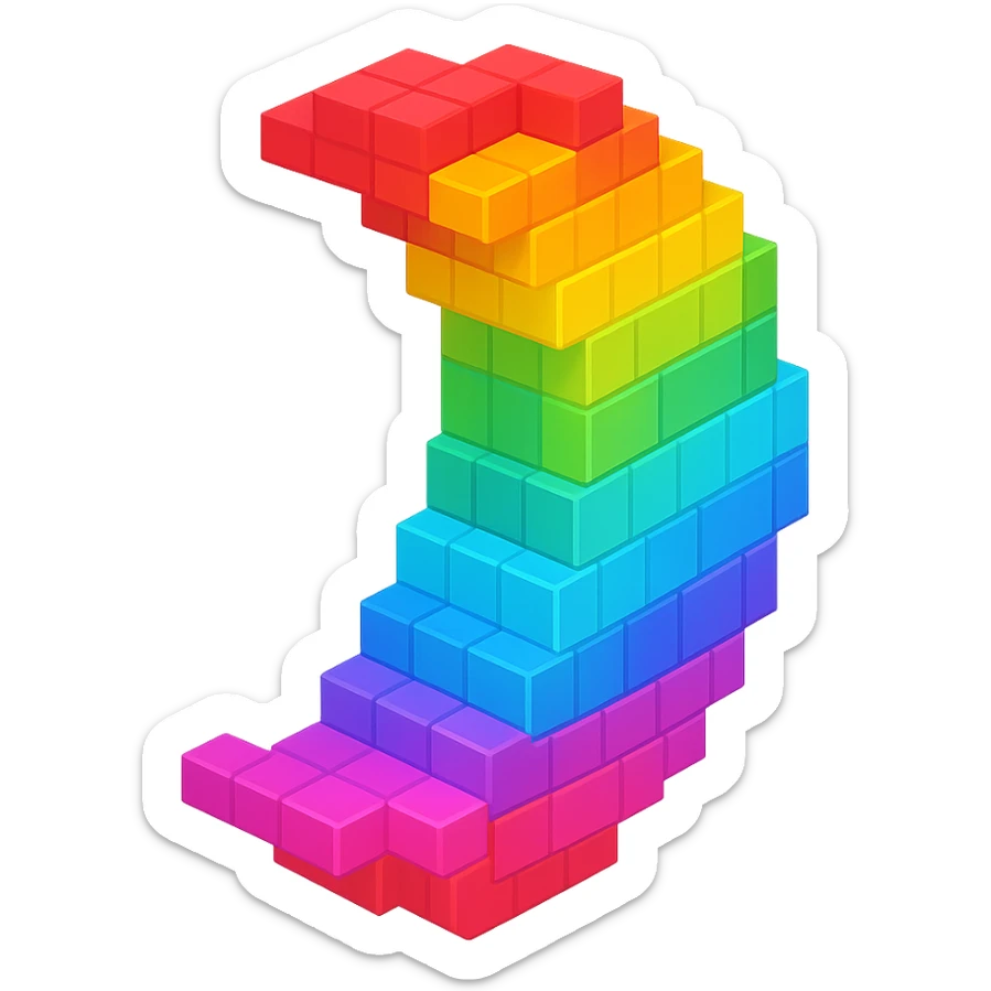 Rainbow Moon sticker