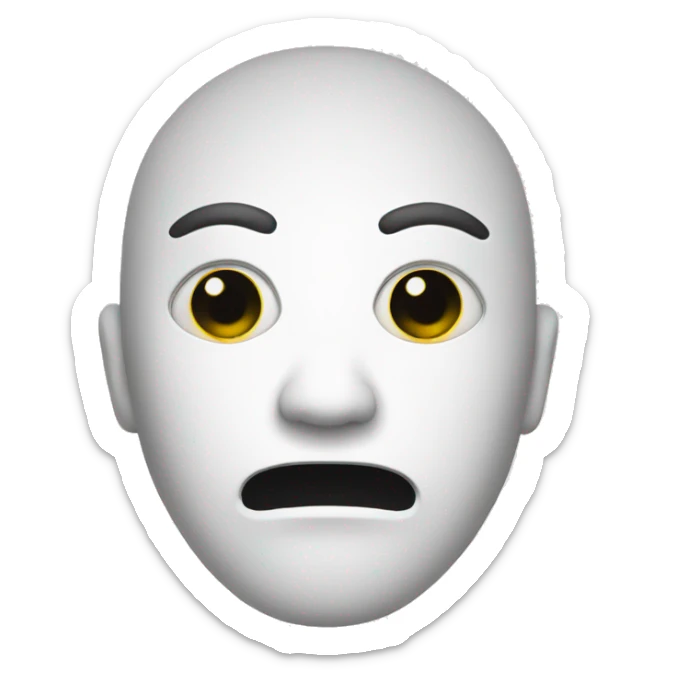 mysterious figure on white background sticker