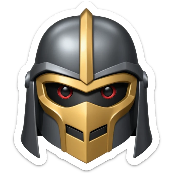 master shredder's helmet from teenage mutant ninja turtles, no eyes or face, just the helmet and related material lets make it a silhouette sticker