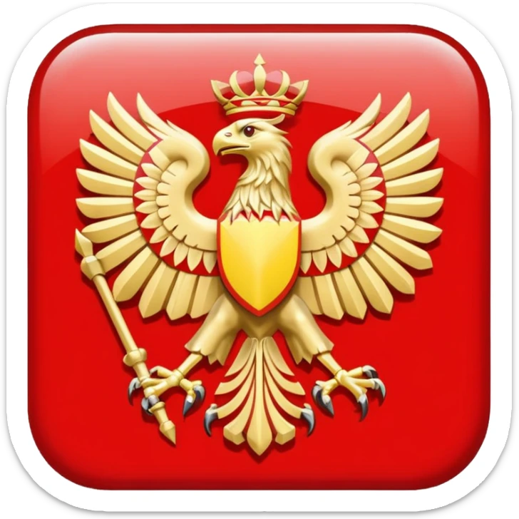 give me a symbol to combine my polish and macedonian roots that is simple and legible sticker