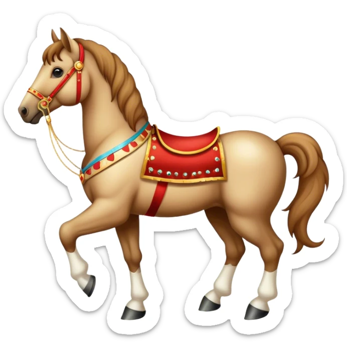 Vintage circus horse sticker
