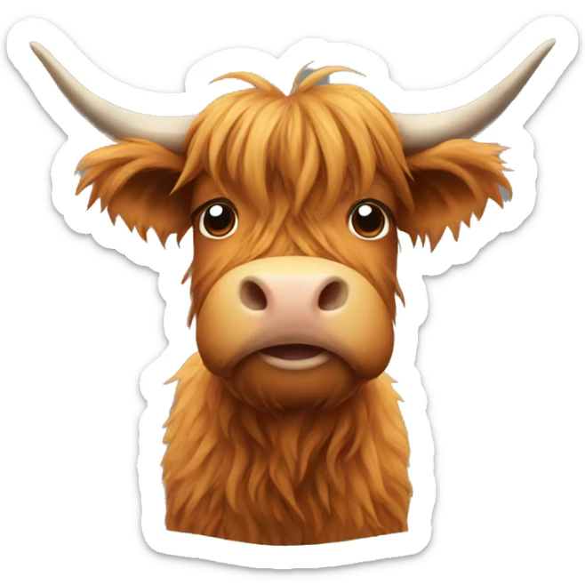 Highland cow sticker