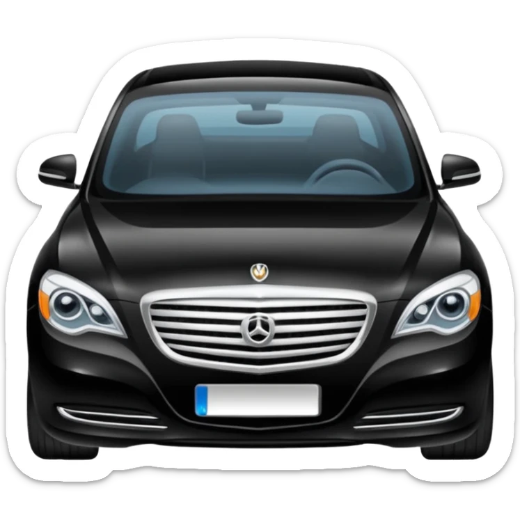 Crée-moi une voiture noire, berline, très classe La voiture  en long 2025classe S. sticker