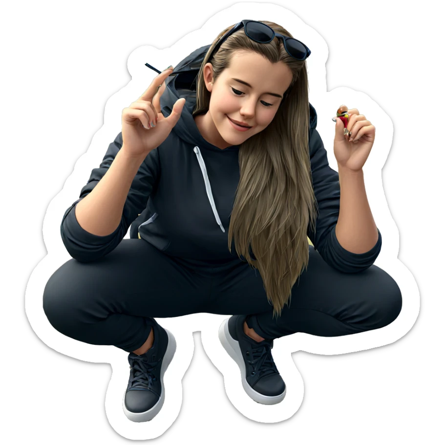 girl in sunglasses outdoors sticker