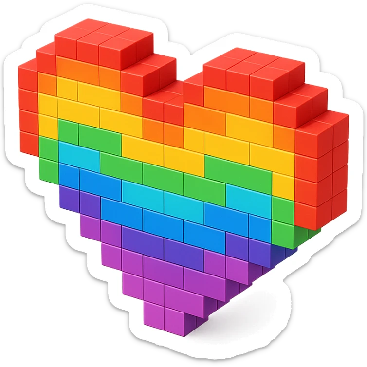 Heart rainbow  sticker