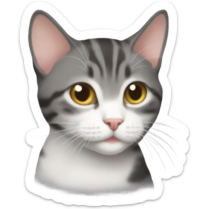 Cute american wirehair cat sticker