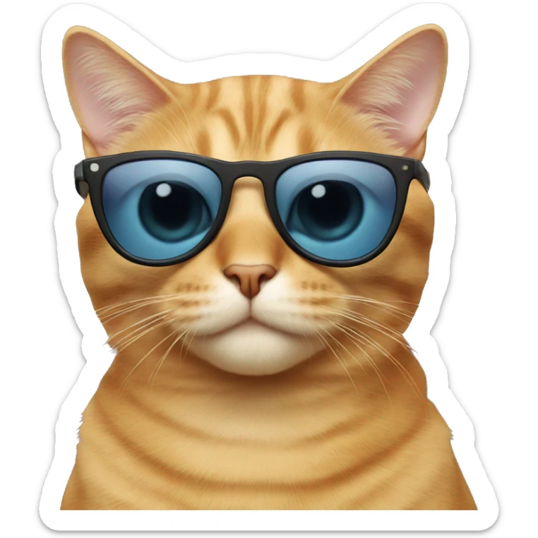 Cat with sunglasses sticker
