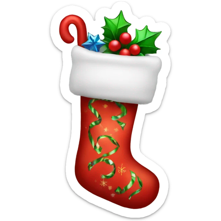 Christmas stocking sticker