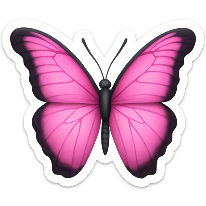Pink butterfly sticker