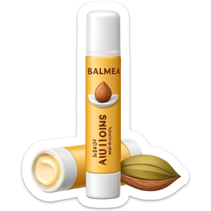 Balmea Natural Shea Butter and Almond Oil Lip Balm chapstick for lips sticker